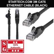 Startech.com 3m CAT6 Ethernet Cable RJ45 To RJ45 N6PATC3MBK 650MHz 100W PoE RJ45 UTP Network Cable 3
