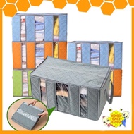 65L Foldable Storage Box Dustproof Storage Box Large Capacity Wardrobe Bamboo Carbon Storage Box Clo