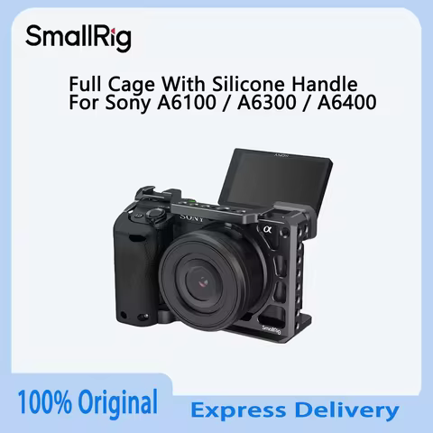 Original SmallRig 3164 Full Cage With Silicone Handle For Sony A6100 / A6300 / A6400 Camera Cage Ext