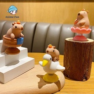 เสื้อยืดแฟนคลับอนิเมะจำลอง Capybara หุ่นของเล่นสัตว์ Capibara จำลอง Capibara โมเดล Capybara รุ่นโมเดลสะสมของเล่นเด็กตุ๊กตาสัตว์