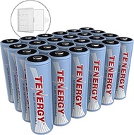 Tenergy AA Rechargeable Battery, High Capacity 2500mAh NiMH AA Battery, 1.2V Double A Batteries, 24
