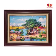 Hanoi Vietnamese village rice painting, Hanoi souvenir