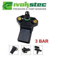3 Bar Intake Air Boost Pressure MAP Sensor Drucksensor For VW Beetle Golf Jetta Passat Touareg Tigua