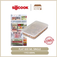 [SILICOOK KOREA ] Food Container Flat 600 ML 1 pcs Refrigerator Storage Box Fridge Flat Food Contain