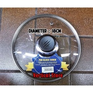 Thick Glass Pan Lid / Pan Glass Cover Replacement Diameter 18cm