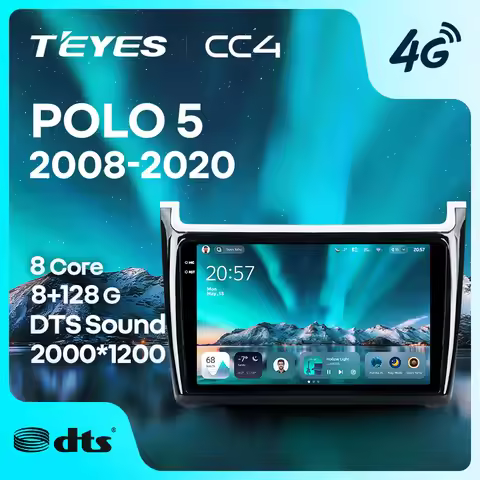 TEYES CC4 For Volkswagen POLO 5 2008 - 2020 CarPlay Android Auto 2DIN Car headunit Autoradio Car Rad