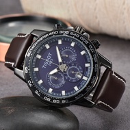 Tissot TISSOT New Style Leather Strap Three-Eye Date Display Casual All-Match Wrist Watch Watch