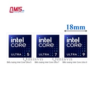 01 Replacement Intel Core Ultra 5, Intel Core Ultra 7, Intel Core Ultra 9 logo stamp, Laptop PC deco