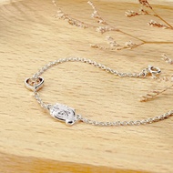 白爛貓蛇麼攏賀系列-點個讚晶鑽純銀手鍊