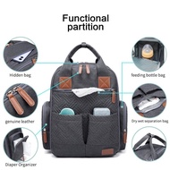 🚓Large Capacity Embroidery Baby Diaper Bag Multi-Functional Ultralight Waterproof Portable Diaper Bag Baby Insulation Mu