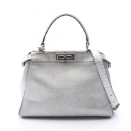 [มือสอง] กระเป๋าถือ Fendi FENDI รุ่น Peekaboo Regular Selleria 2WAY 8BN290 สีเงิน หนังแท้ Selleria P