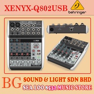 BEHRINGER XENYX Q802USB 8-INPUT 2-BUS MIXER WITH XENYX MICPREAMPS & COMPRESSOR , BRITISH EQs and USB