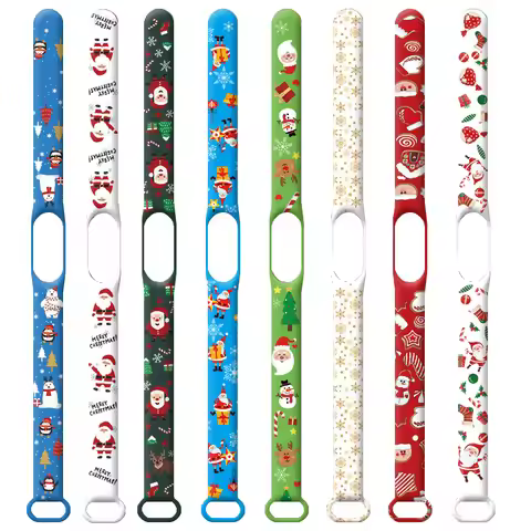 Mi Band 6 5 Watch Strap Christmas Gift Silicone Breathable Sport Smart Wrist for Xiaomi mi band 7 8 