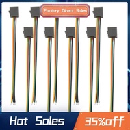 10 Pcs 616E 4P4C RJ9 Female Telephone Connector Adapter w 4 Wires 8cm