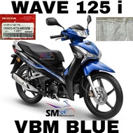 WAVE 125 I VBM BLUE BODY COVER SET HONDA 100% ORIGINAL