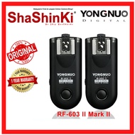 YongNuo RF-603N II Mark II N1 Flash Trigger Transceiver &amp; Camera Shutter Remote Release (N1 for Nikon D5 D4s D4 D3s D500 D850 D810 D800E)