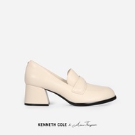 KENNETH COLE x ANNE THONGPRASOM รองเท้าส้นสูงผู้หญิงรุ่น ALINA LOAFER Egg Shell สีขาว ( HEL - KF4520