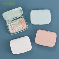 AROMA High Quality Pill Case Travel Medicine Tablet Dispenser 7 day Pill Box Portable Convenient Candy Box Weekly 4/6 Grid Pill Box Storage Box