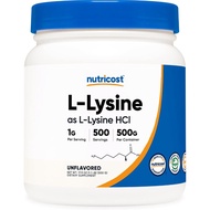 Nutricost L-Lysine Powder 500 Grams - Pure L-Lysine, Non-GMO, Gluten Free