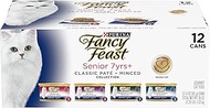Purina Fancy Feast High Protein Senior Wet Cat Food Variety Pack, Senior 7+ Chicken, Beef & Tuna Fea