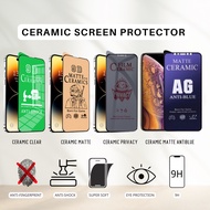 OPPO F11PRO,F11,F9,F7,F5,F1S,9D CERAMIC SOFT FILM FULL SCREEN PROTECTOR CLEAR/MATTE/ANTIBLUEMATTE/PRIVACY