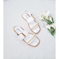 RERE WOMEN'S FLATS SANDALS WITH CHAIN STRAP