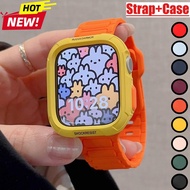 Silicone Strap + Soft Case for Apple Watch Ultra3 49mm S11 46/42mm SE 3 40/44mm iWatch Series 10 9 8
