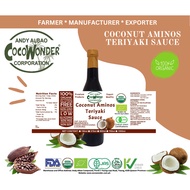 CocoWonder, COCONUT AMINOS TERIYAKI SAUCE, Made Of Coconut Water, Coconut Nectar Sap &amp; Sea Salt.