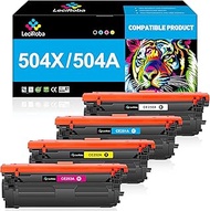 LeciRoba CompatibleReplacement for HP 504X 504A CE250X CE251A CE252A CE253A High-yield Toner Cartrid