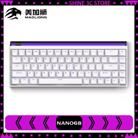 FGG Madlions NANO68 Pro Mechanical Keyboard Magnetic Jade Esports Pro Switch 8k Return Rate Low Late