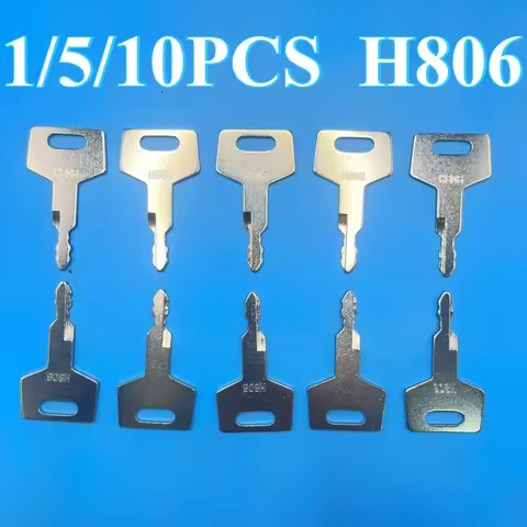 H806 1/10/5Pcs H806 Keys for Excavator Track Loader BU1698X2 Open Door Key Ignition 70 75 150 160 17