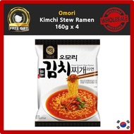 [Omori] Kimchi Stew Ramen 160g x 4 / Korean Instant Noodles