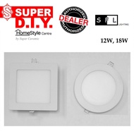 SFL 1172-2272 LED White Frame Downlight Round/Square (12W/18W)