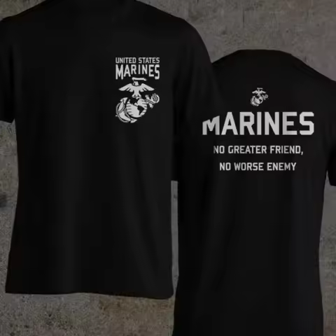 2026 Summer 2026 SUMMER Us Army Marines Corp Usmc Quote No Greater Friend No Worse Enemy Men Shirt M