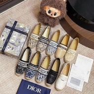 Dior Inspired Bucket Shoes - Summer Embroidered Leather & Hemp Rope Women’s Casual Flats