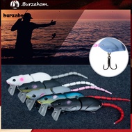 BUR_ Bionic Mouse Lure 15.5g Fishing Bait 8.5cm 15.5g Multi-jointed Bionic Rat Fishing Lure with Hoo