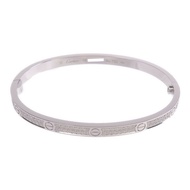 CARTIER 18K白金Love Bangle SM Full Diamond鑽石手鐲Cartier#16