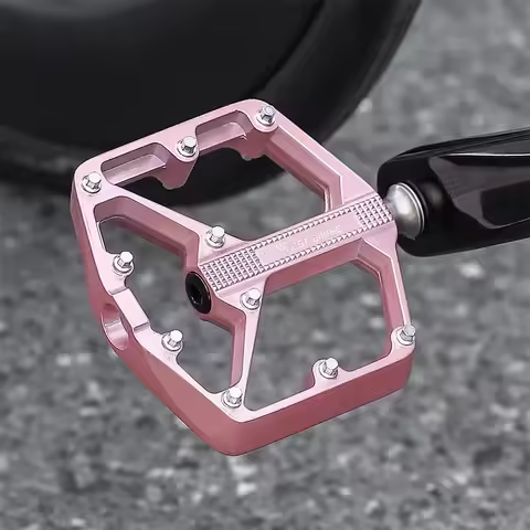 WEST BIKING Ultralight Bicycle Pedals Gradient Metallic Paint Aluminum Alloy MTB Pedals Wide Anti-Sl