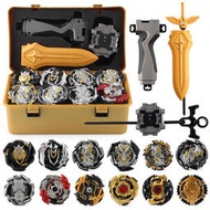黑金版17件套爆裂陀螺套裝玩具工具箱組裝戰鬥陀螺兒童玩具收納盒