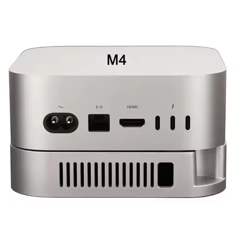 Stand for Mac Mini M4/M4 Pro, Precision Mold Injection, Enhanced Cooling, Wireless Signal Friendly(U