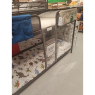 IKEA TUFFING Bunk bed frame, dark grey, 90x200 cm
