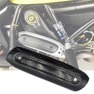 Motorcycle Accessories Real Carbon Fiber Vent Exhaust Cover Guard Protection For DUCATI Scrambler 40