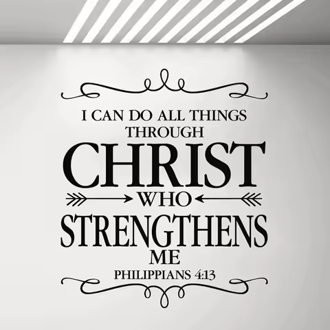 1 pc meaningful Bible Verse Wall Sticker Self Adhesive Vinyl Waterproof Wall Decal For Home Decor Li