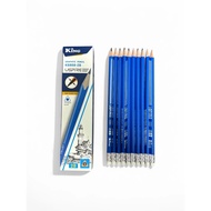 [6868] BOX OF 12 Black Pencils / Blue Wooden Black Pencils, KING_K6868 Genuine 2B Pencils