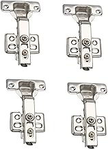 NUZAMAS 4 Standard Soft Close Door Hinges Kitchen Cabinet Cupboard Door Hinge 90 Degree Full Overlay-2 Pairs