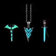CL Luminous Glowing Pendant Necklace Knight Spear Necklace Glow In T