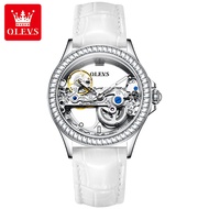 OLEVS 6699 Women Fashion Mechanical Watch Stainless Steel Watchband Round-dial Wristwatch