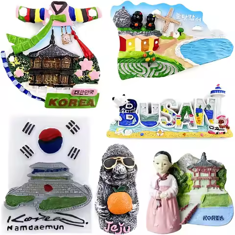Republic of Korea Fridge Magnet Message Board Decorative Jeju Island Busan Seoul Travel Souvenir Ref