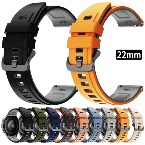 Sport 22mm Silicone Strap For TicWatch Pro 3 Ultra Watchbands GPS/LTE For TicWatch GTW/GTX/S2/E2/Pro