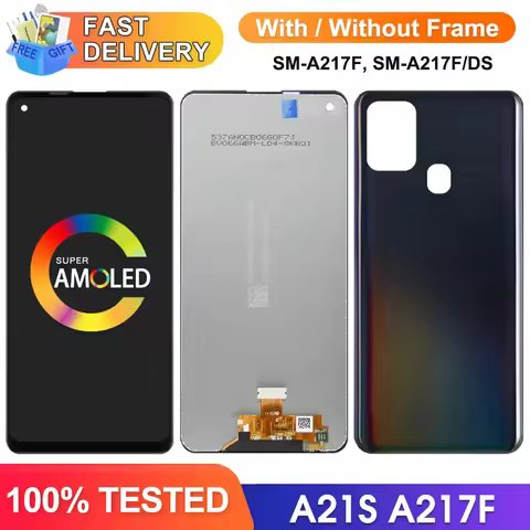 A21S A217F A217F/DS Display Screen, for Samsung Galaxy A21S Lcd Display Digital Touch Screen with Fr